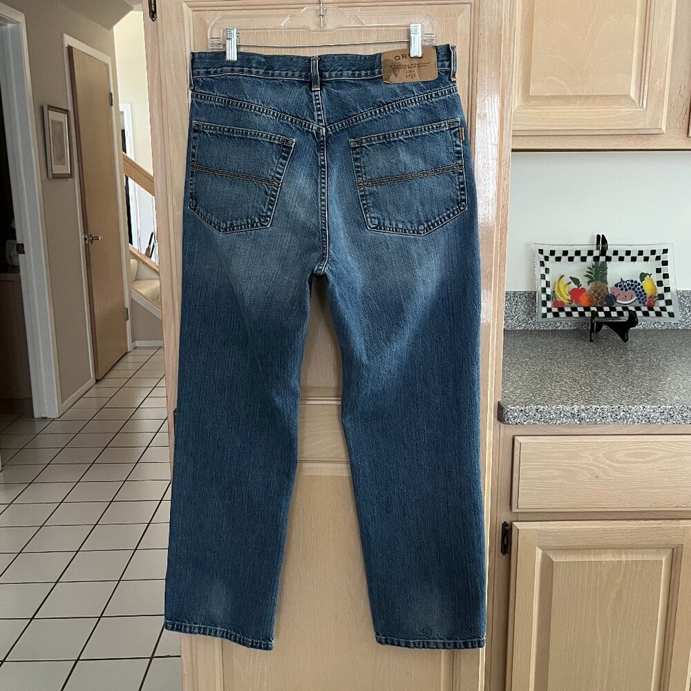 Orvis Men's Blue Denim Jeans - Classic Straight Fit 34x30 - Picture 3 of 5
